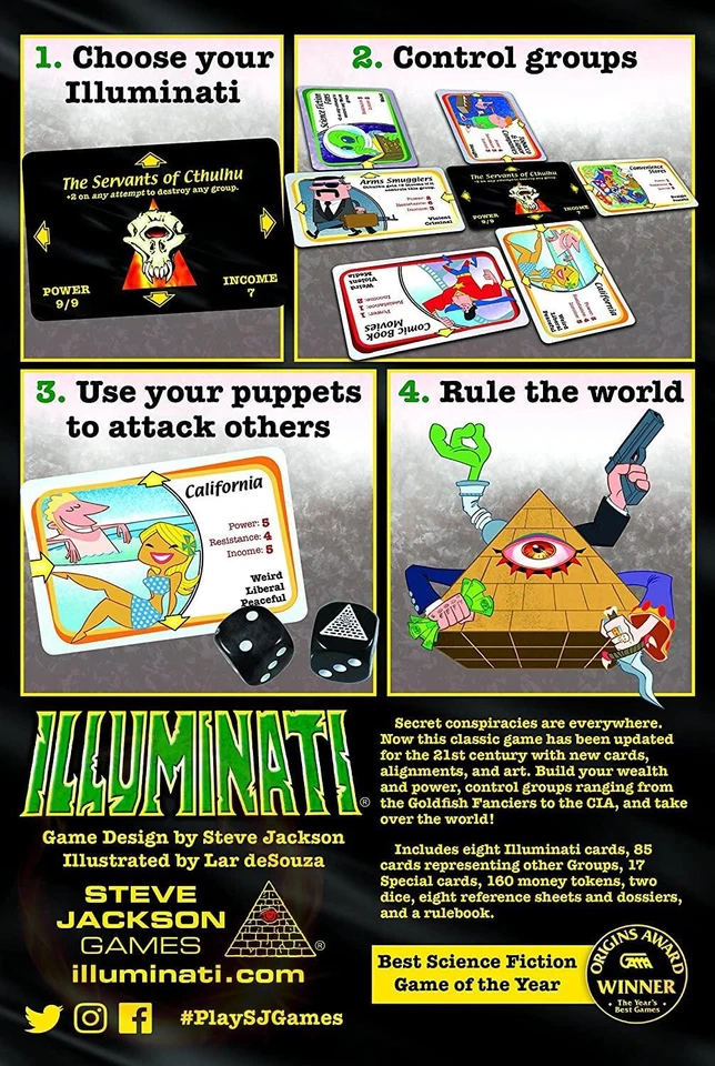 Steve Jackson Games Illuminati Game Of Conspiracy Second Edition Card Strategy - Image 3 of 4