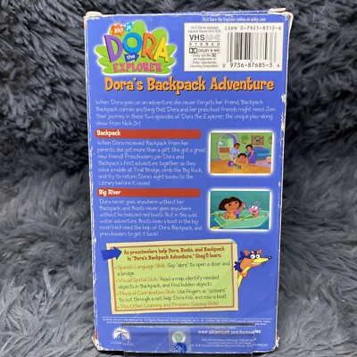 Nickelodeon Dora the Explorer Backpack Adventure VHS 2002 Video