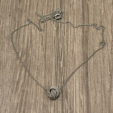 Collana donna 16" Tiffany & Co argento Somerset maglia nodo d'amore ciondolo attorcigliato