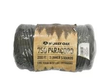Mossy Oak 750 Heavy Duty Paracord Rope 200' OUtdoor Use DIY Olive Green