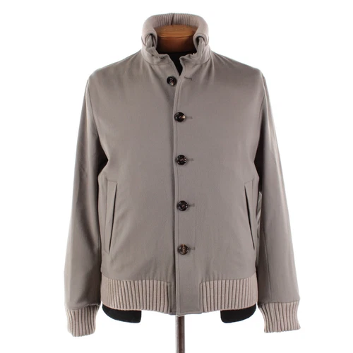 Kired Kiton NWT Ronde Wool Jacket w/ Removable Collar Size 50 (M US) In Beige - product listing photo