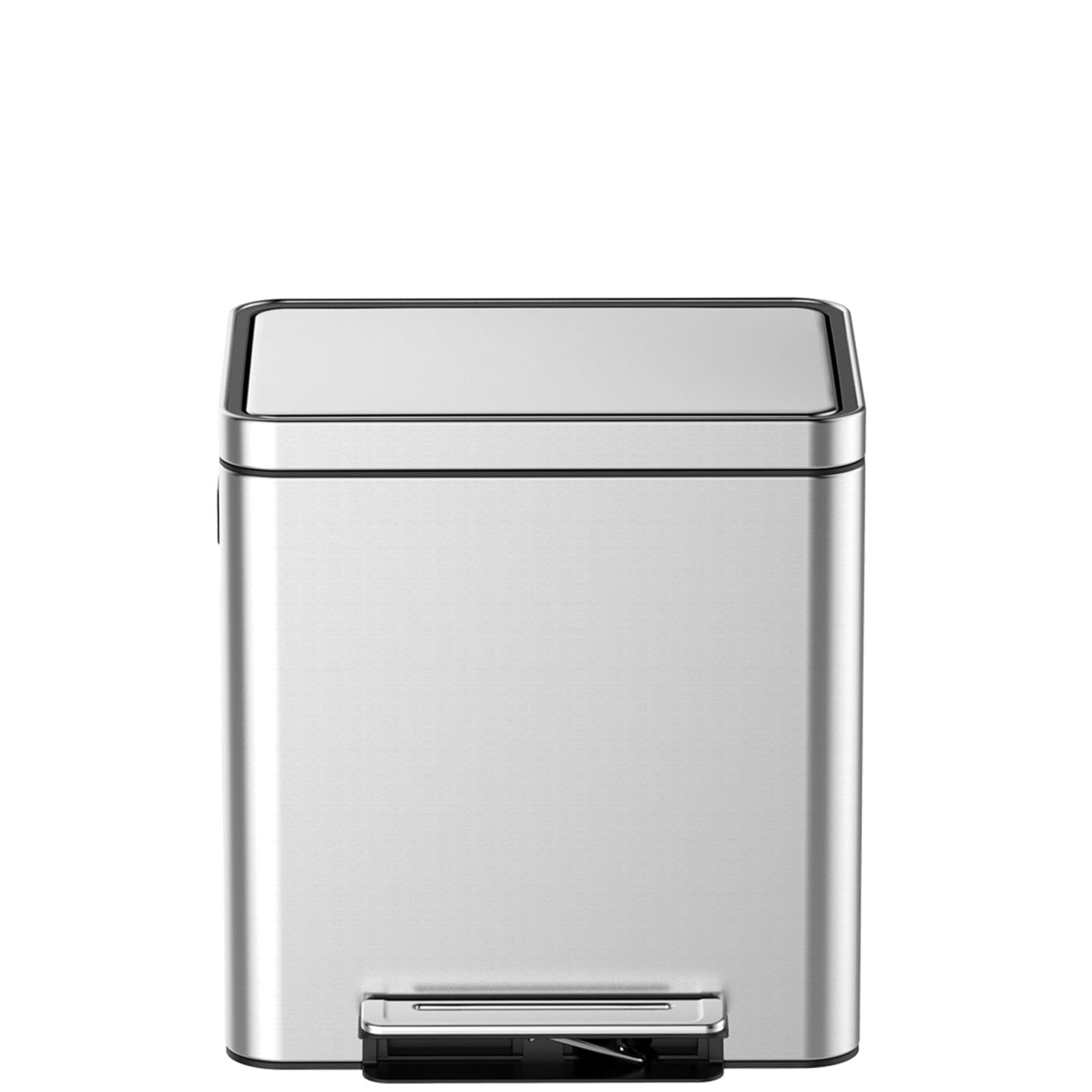 30 L/8 Gallon Trash Can with Lid, Rectangular Trash Can, Fingerprint Proof St...