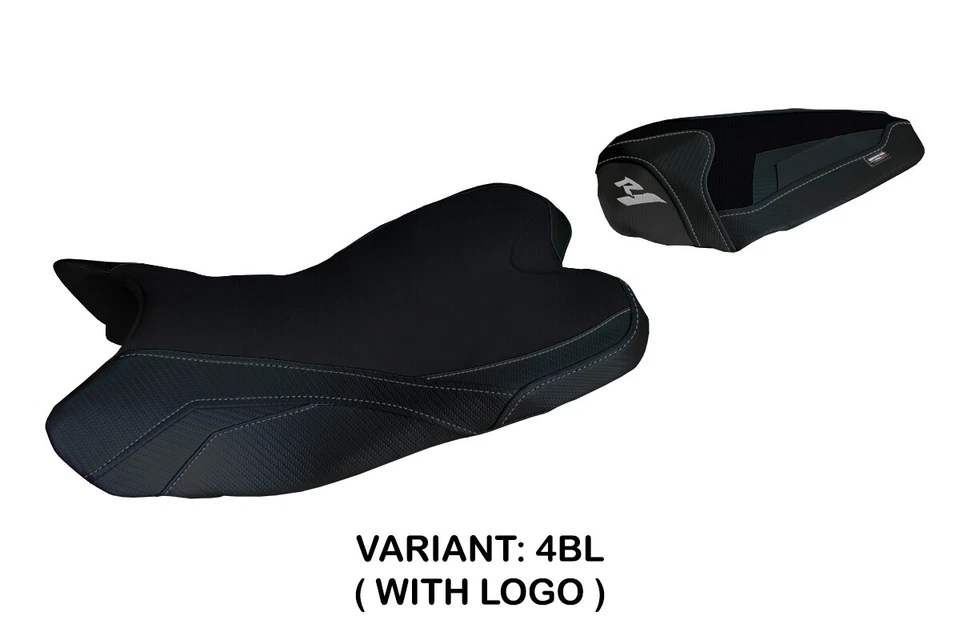Capa de Assento Yamaha YZF R1 2009 2010 2011 2012 2013 2014 Tappezzeria Preta - Imagem 2 de 4