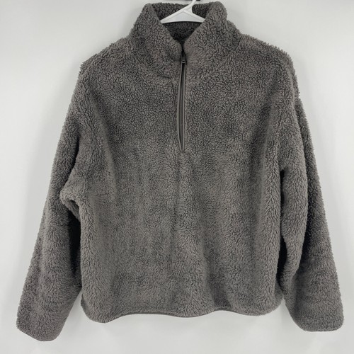 H\u0026M Sweater Women Small Teddy Bear Gray 
