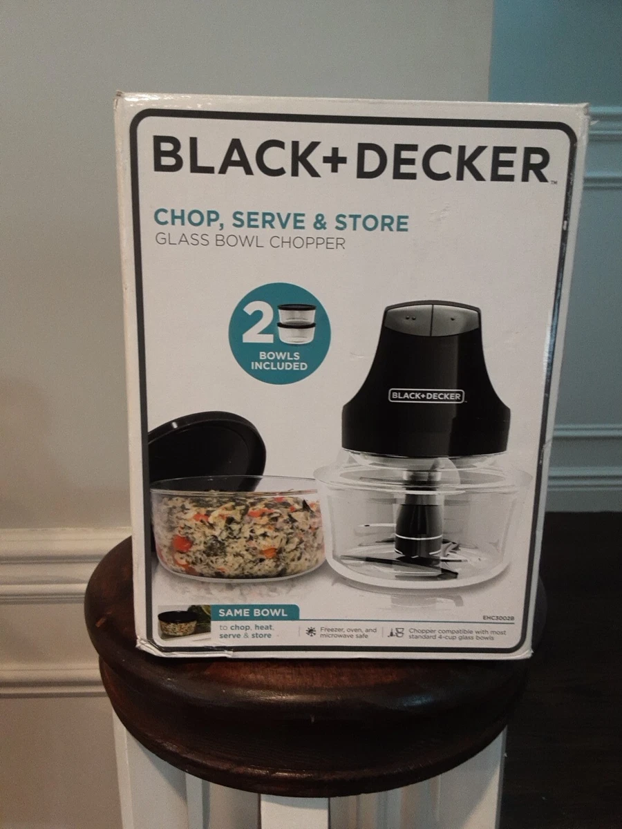 BLACK+DECKER 4 Cups 150-Watt Black Food Processor at