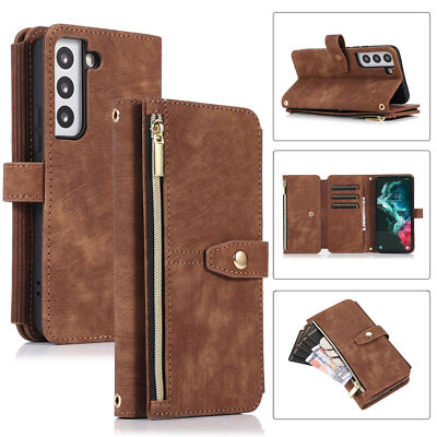 Zip Leather Wallet Phone Case for Xiaomi 15 14 13T Redmi Note 15 14 13 11 10 12