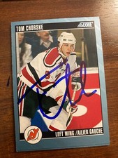 New jersey Devils Tom Chorske Signed 1993 Score Card