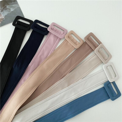 Wide Waistband Belt with Buckle for Trench Coats and Dresses Women Adjustable Waist Belt Band Wide Buckle Trench Coat  main image 4