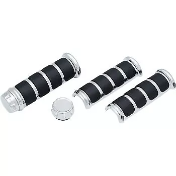 Kuryakyn 6780 Chrome ISO Hand Grips for Harley with Heated Grips