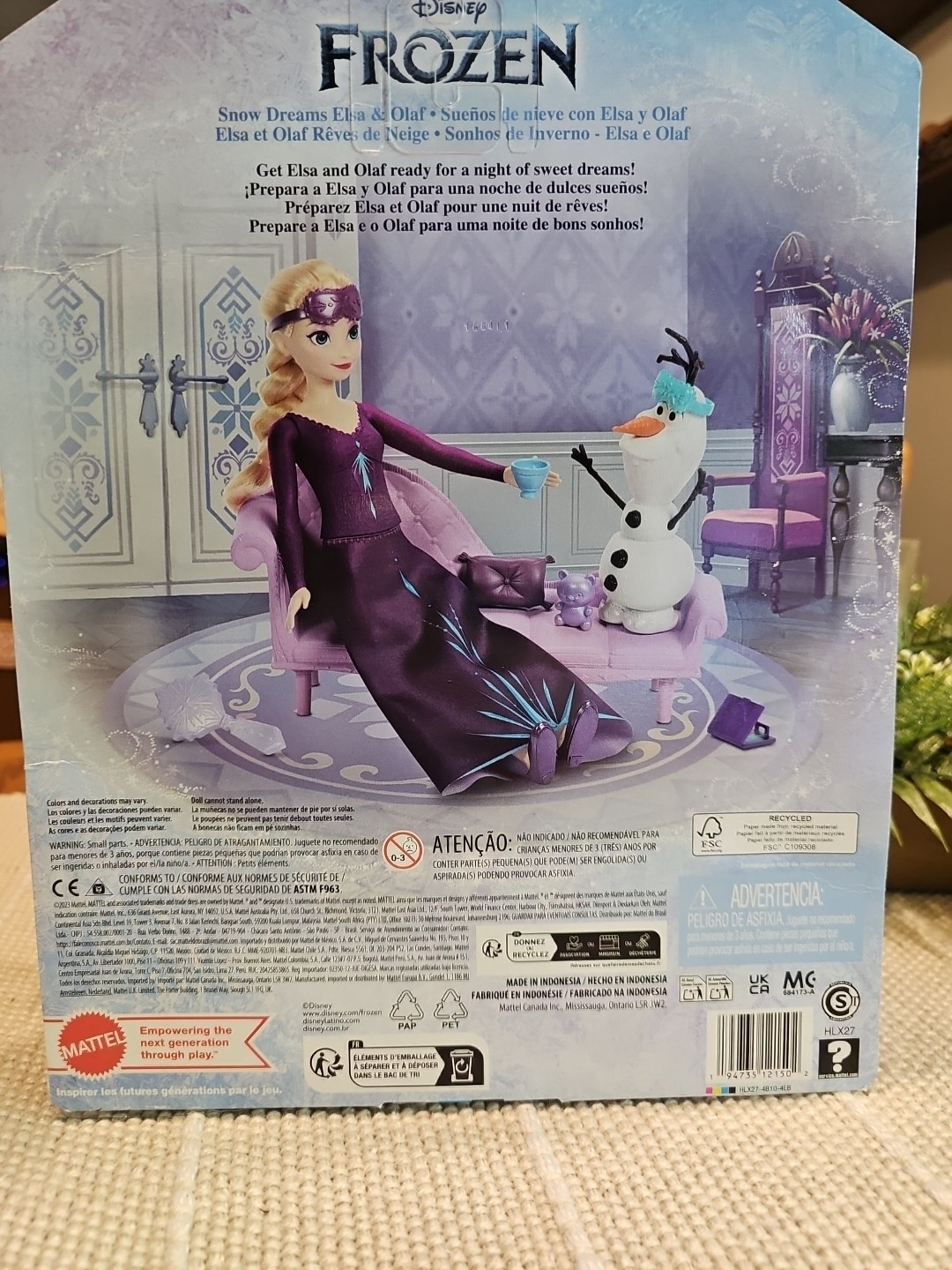 NEW MATTEL DISNEY FROZEN SNOW DREAMS Elsa & Olaf 8-Piece Bedtime CLEARANCE SALE