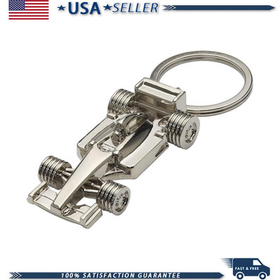 3D F1 Race Car Keychain, Heavy Duty Zinc Model Key Ring Father Husband Boyfriend
