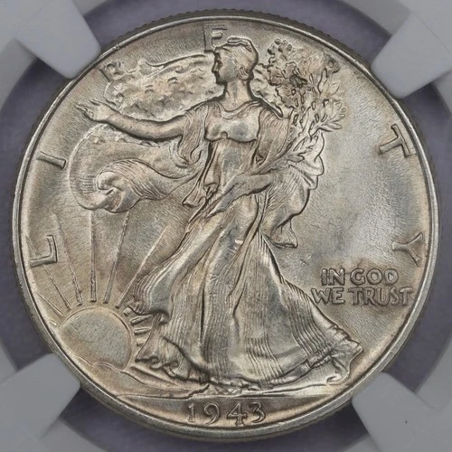 1943 50c Walking Liberty Half Dollar - NGC MS 64