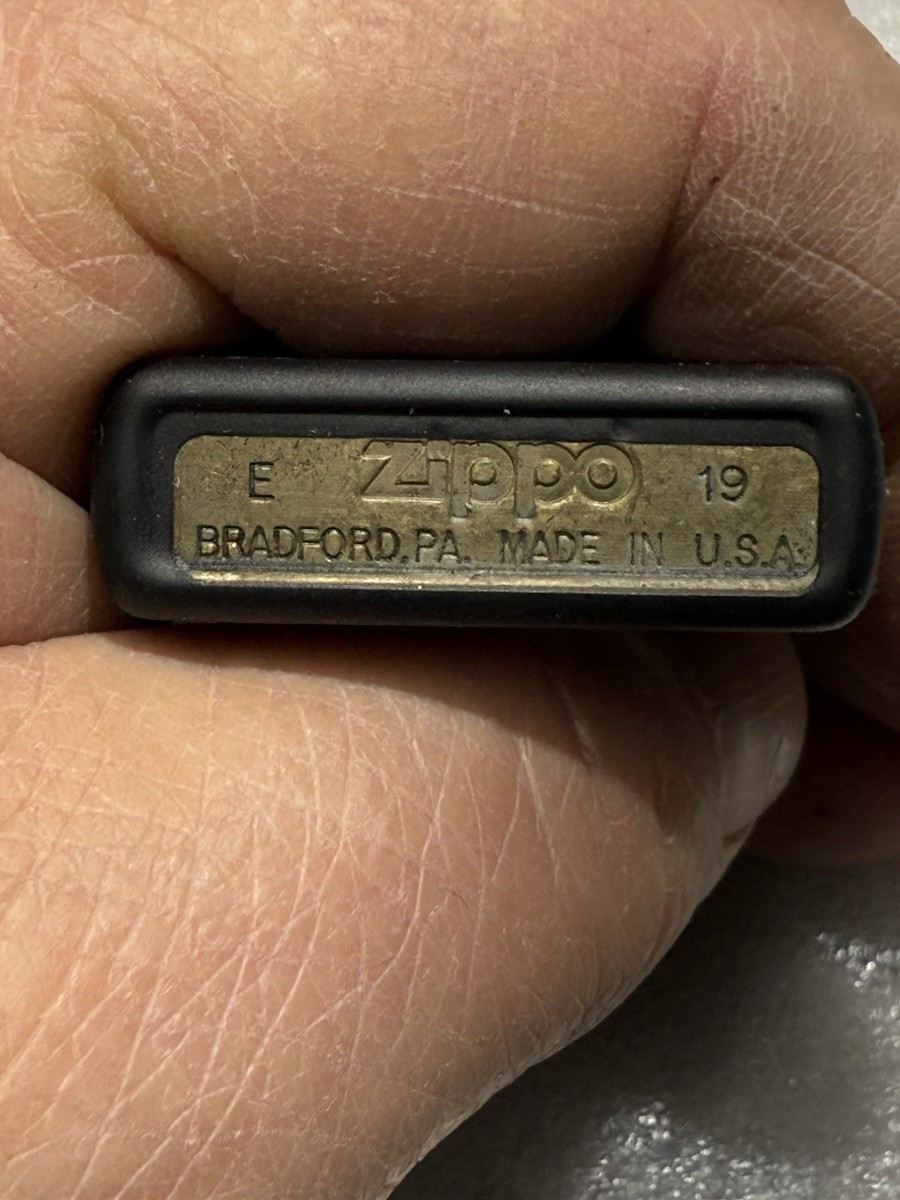 Vintage E Zippo 19 Windproof Lighter Bradford PA Made In USA E19