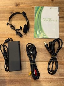 Microsoft Xbox 360 250GB Liquid Black Bundle 4 Games 2 Controllers Tested Japan