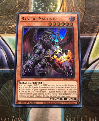 *** BYSTIAL SARONIR *** 1ST EDITION SUPER RARE DABL-EN007 MINT/NM YUGIOH!