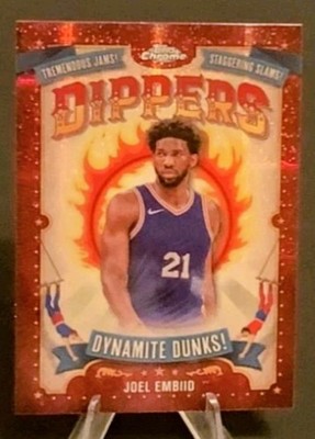 Joel Embiid 2024-25 Topps Chrome SSP Dippers #D-4 Philadelphia 76er MVP Case Hit
