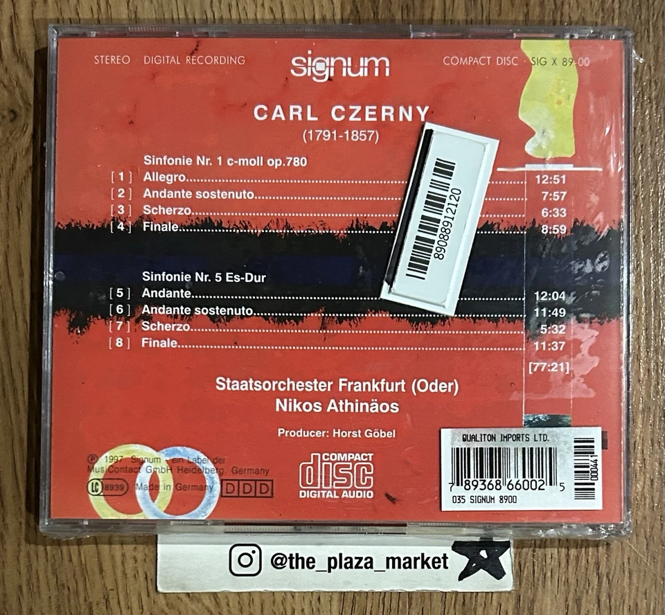 Carl Czerny Symphonies 1 & 5 CD Sealed New Foto 2 de 2