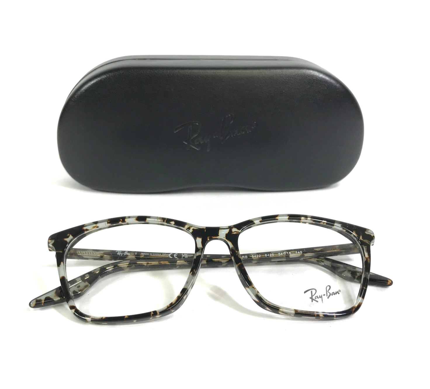 Ray-Ban Eyeglasses Frames RB5422 8425 Gray Tortoise Cat Eye Full Rim 54-16-145