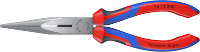KNIPEX Tools - Long Nose Pliers with Cutter, Multi-Component (2612200), Multi-Co