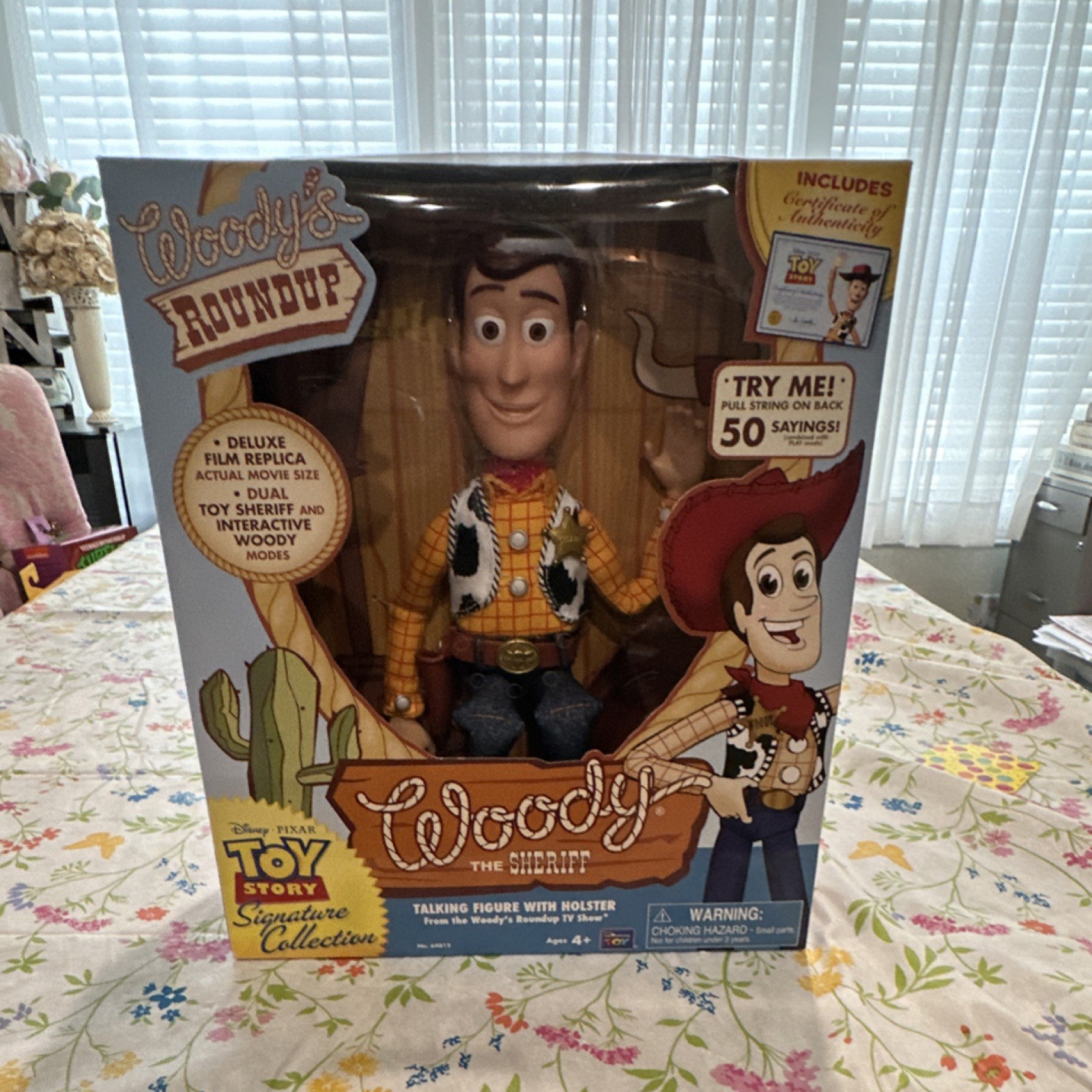 Thinkway Toys Woody Talking Figure Toy Story Signature Collection Certificate 