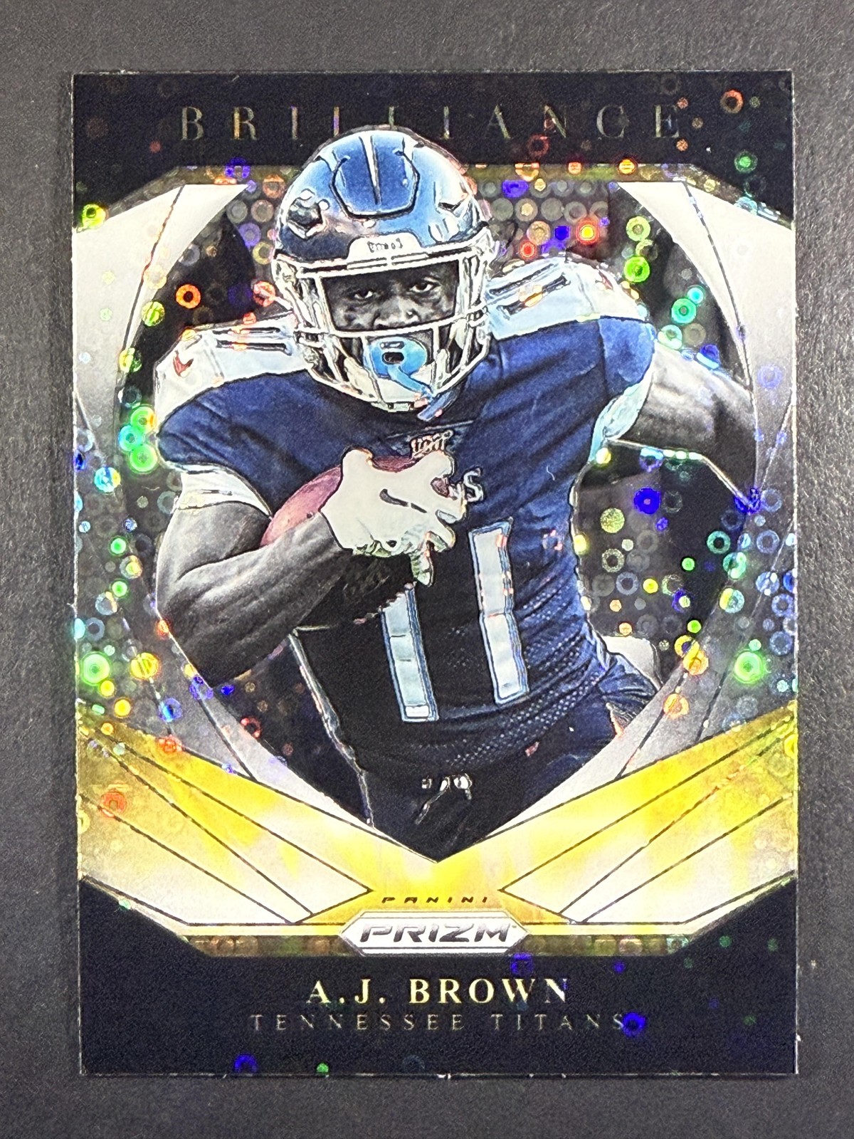2020 Panini Prizm #20 A.J. Brown Brilliance Prizm No Huddle Eagle Titans