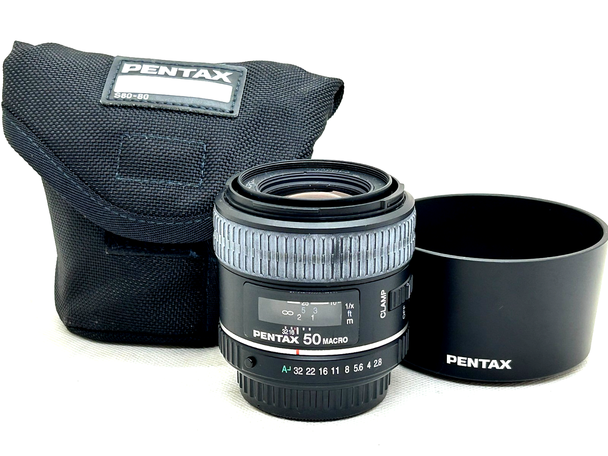N MINT 】 Pentax SMC Pentax-D FA 50mm F/2.8 Macro Lens w/ Hood