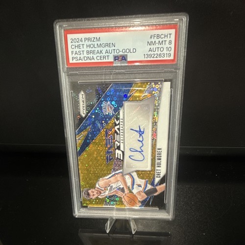 Panini Prizm 2024 Chet Holmgren Fast Break Auto-Gold FB-CHT  1/10