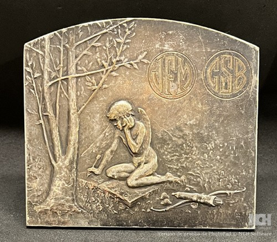 #ad France René Baudichon “With love as a companion the path is safe” Art Nouveau $222.50