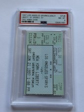 June 21, 1997 Los Angeles Sparks v Liberty Ticket First Ever WNBA Game PSA 8