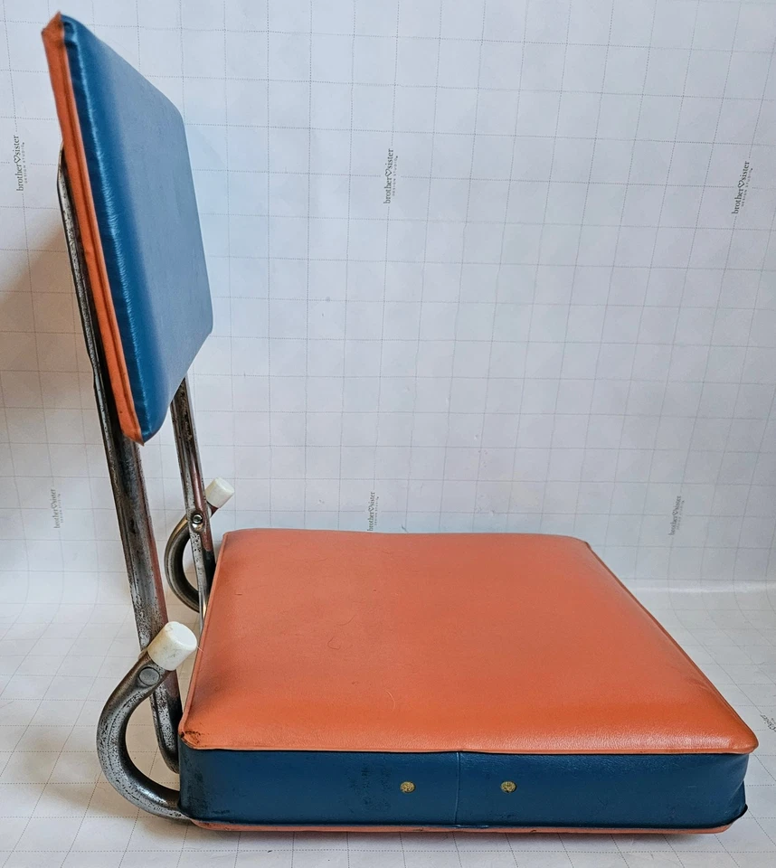 老式佛罗里达大学鳄鱼折叠体育场座椅橙色和蓝色 — 第 4/4 张图片