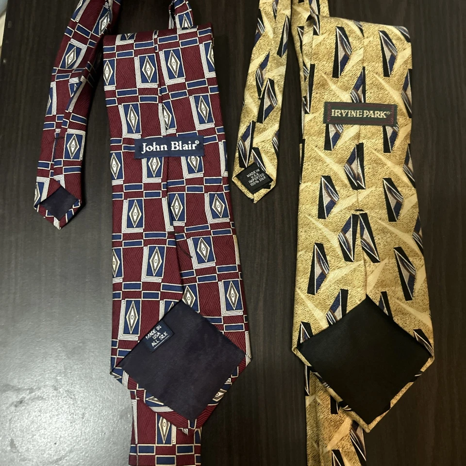 2, grandes e altas, gravatas sociais, 64+ polegadas de comprimento, Irvine Park e John Blair - Imagem 2 de 4