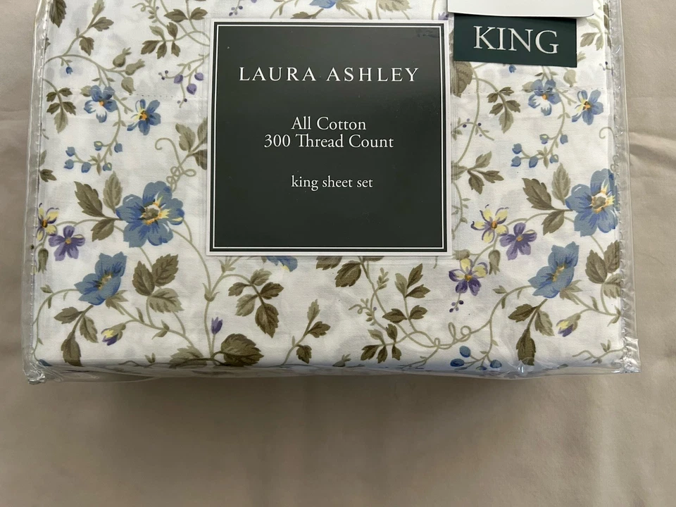 Новый 4шт Ralph Lauren королева простыни комплект цветочный весенний цветок синий, зеленый и фиолетовый - Изображение 3 из 4