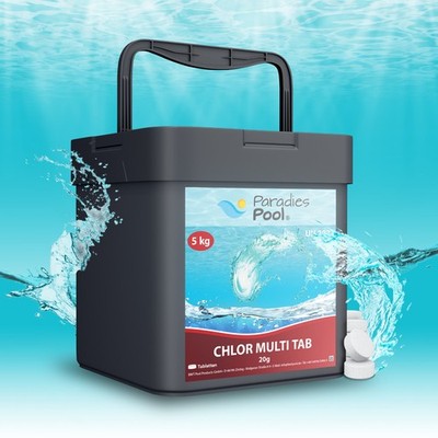 Paradies Pool Multi Tabs 20 g 5 kg Chlor Algenschutz Flockung pH Stabilisator