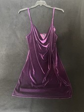 SHEIN Velvet Purple Mini Dress with Spaghetti Straps Size 1XL