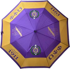 Omega Psi Phi 2 Fold Collapsible Umbrella Purple
