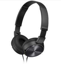 Sony MDR-ZX310AP Wired On-Ear Headphones with Microphone, Black