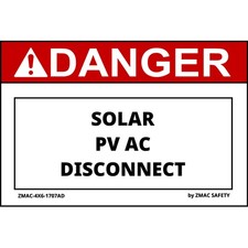 10 Pack 4x6 Main Power Shut Off Switch Label Sticker Decal 1707