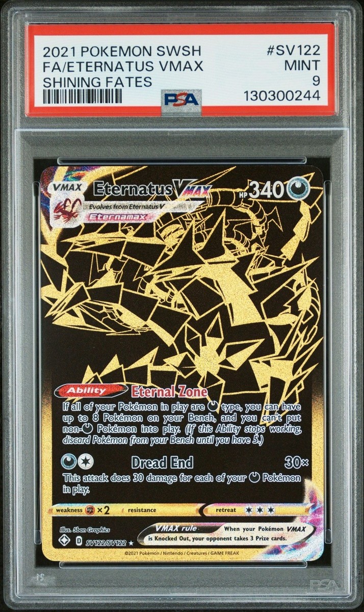 PSA 9 Eternatus VMAX Gold #SV122 2021 Pokemon Shining Fates | eBay