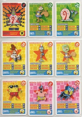2008 SpongeBob Schwammkopf Sammelkarten - Wählen Sie Ihre Karte - Basis & Silber