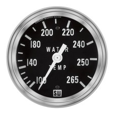 Stewart Warner Deluxe Mechanical Water Temperature Gauge 2 58 Dia 8240960