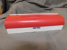 Vintage Metal Red Canister Dispenser Wax Paper Caddy Holder
