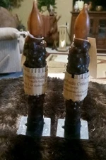 NWT Lot Of 2 Hearthside Collection Burgundy Timer Taper Candles W/ Metal Holders