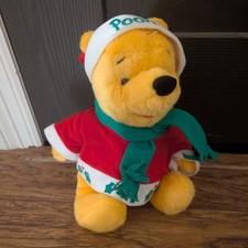 Vintage Christmas Winnie The Pooh Plush