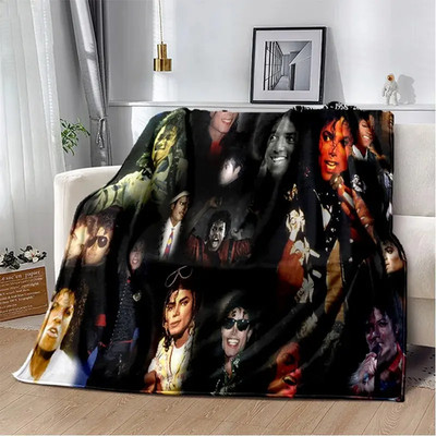 Michael Jackson Retro Printed HD Blanket Soft Throw Blanket for Home Bedroom Bed