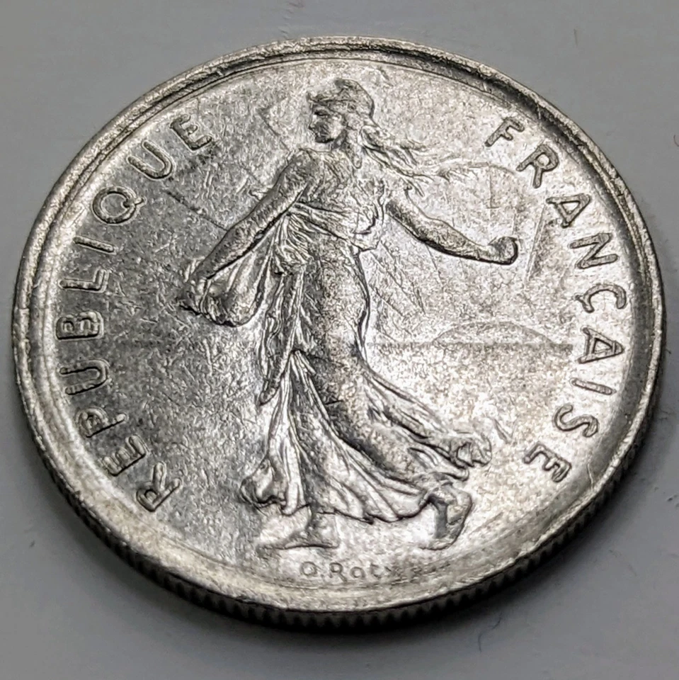 1972 França 5 francos - Imagem 2 de 2