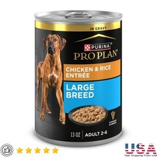 Gravy Wet Large Breed Dog Food Chicken and Rice Entree, 13 oz Can