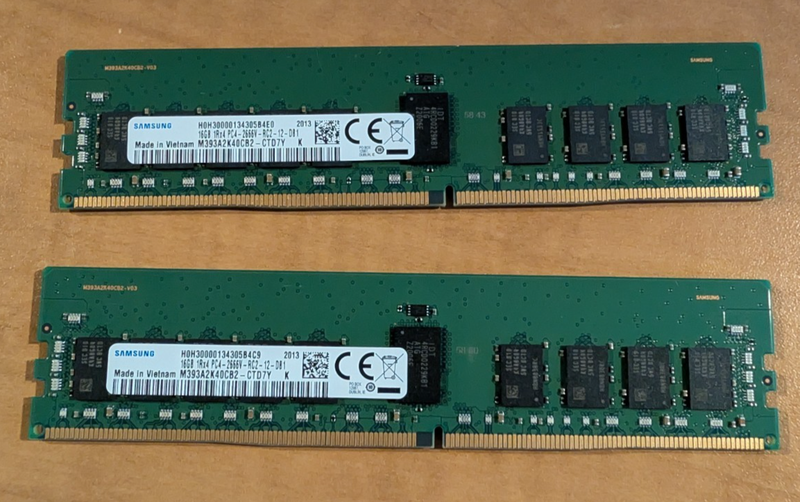 A-Tech X2) (16GB 32GB DDR4-2666V SAMSUNG メモリー 32GB DDR4 | M471A4G43MB1-CTD Samsung for Replacement RAM メモリー