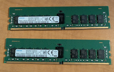 32GB DDR4 KIT - SAMSUNG 2x16GB 1Rx4 PC4-2666V-Rc2-12-Db1 ECC