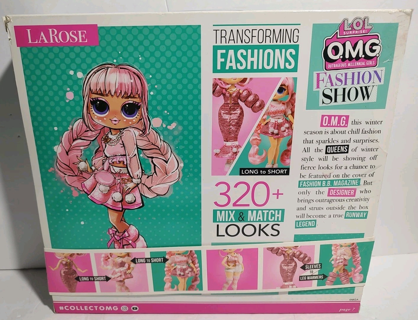 Детские куклы L.O.L. Surprise OMG Fashion Show La Rose Doll Set Transforming Fashions — фото 3