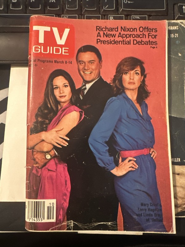 DALLAS TV GUIDE MARCH  1980 J.R. LARRY HAGMAN LINDA GRAY MARY CROSBY